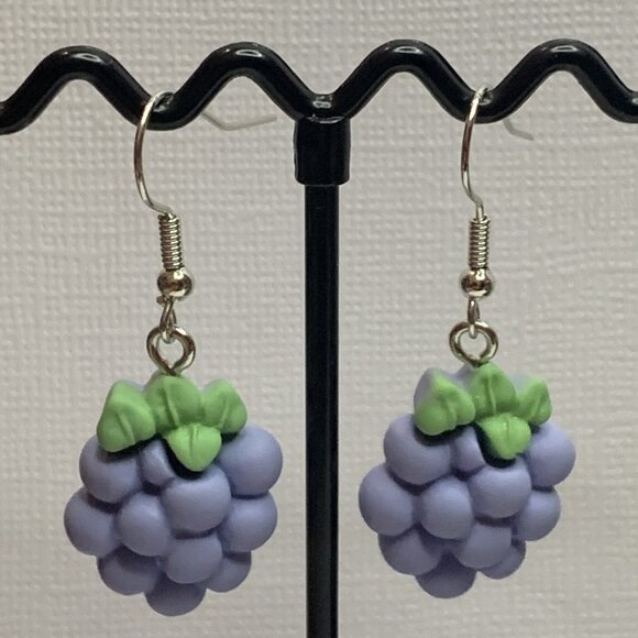 Grapes Earring, Fruit Earring, Funny Food Earring, Gift Idea, Fruit Jewelry - Picture 6 of 6